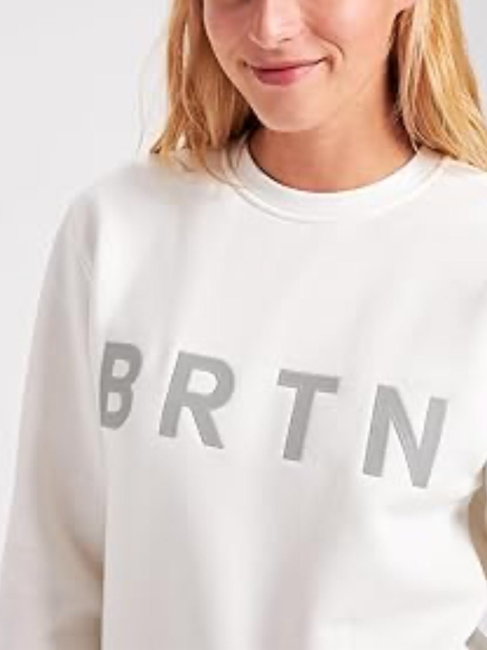 Burton BRTN Crewneck Sweatshirt White XS
